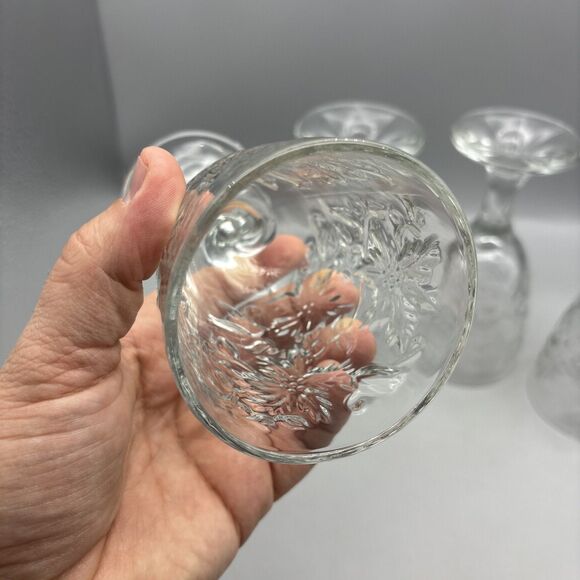 Princess House Fantasia Stemmed Water Goblet Ice Tea Glass Set Of 4 - Picture 11 of 13